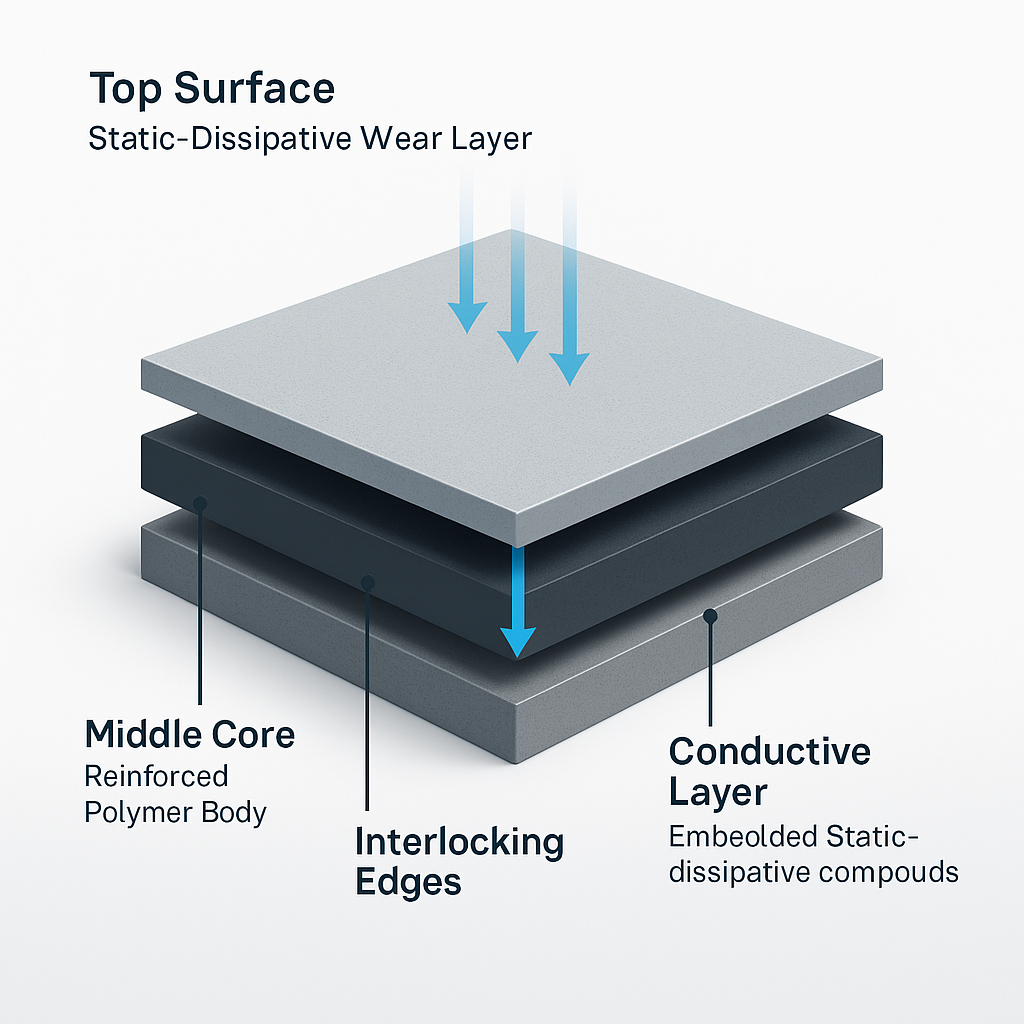 esd interlocking tiles solution